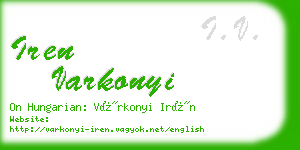 iren varkonyi business card
